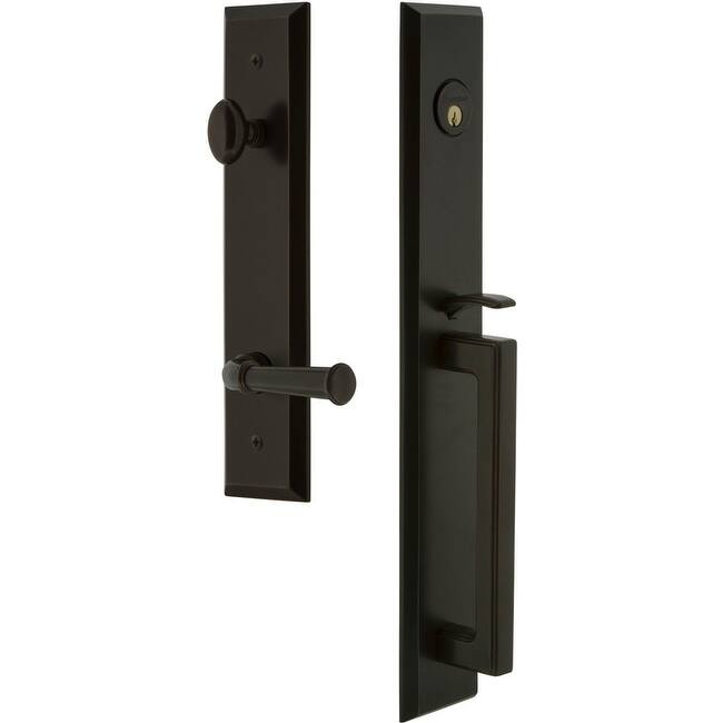 Grandeur Fifth Avenue Solid Brass Rose Right Handed Dummy "D" Grip - Timeless Bronze
