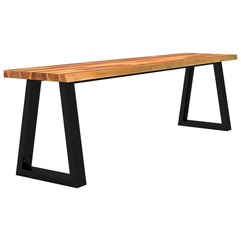 vidaXL Bench with Live Edge 63"/43.3"/55.1" Solid Wood Acacia