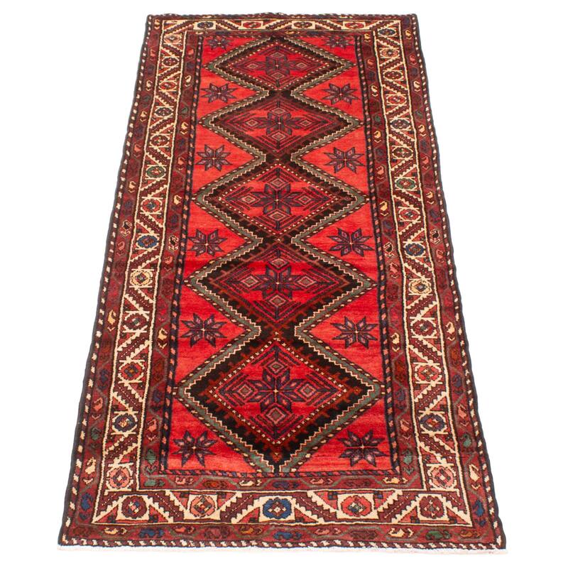 ECARPETGALLERY Hand-knotted Konya Anatolian Red Wool Rug - 3'7 x 9'10