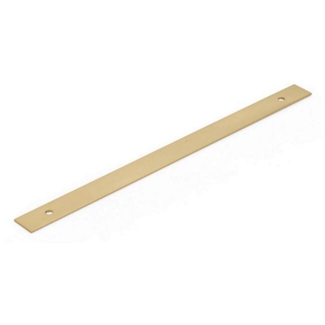 Schaub and Company Pub House Rectangular 12" Center to Center Solid - Signature Satin Brass
