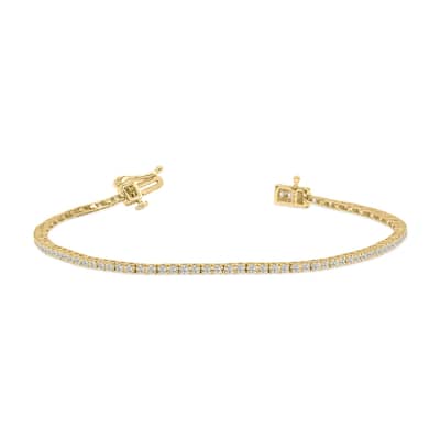 Marquee 1 Carat TW Lab Grown Diamond Tennis Bracelet in 14K Yellow Gold