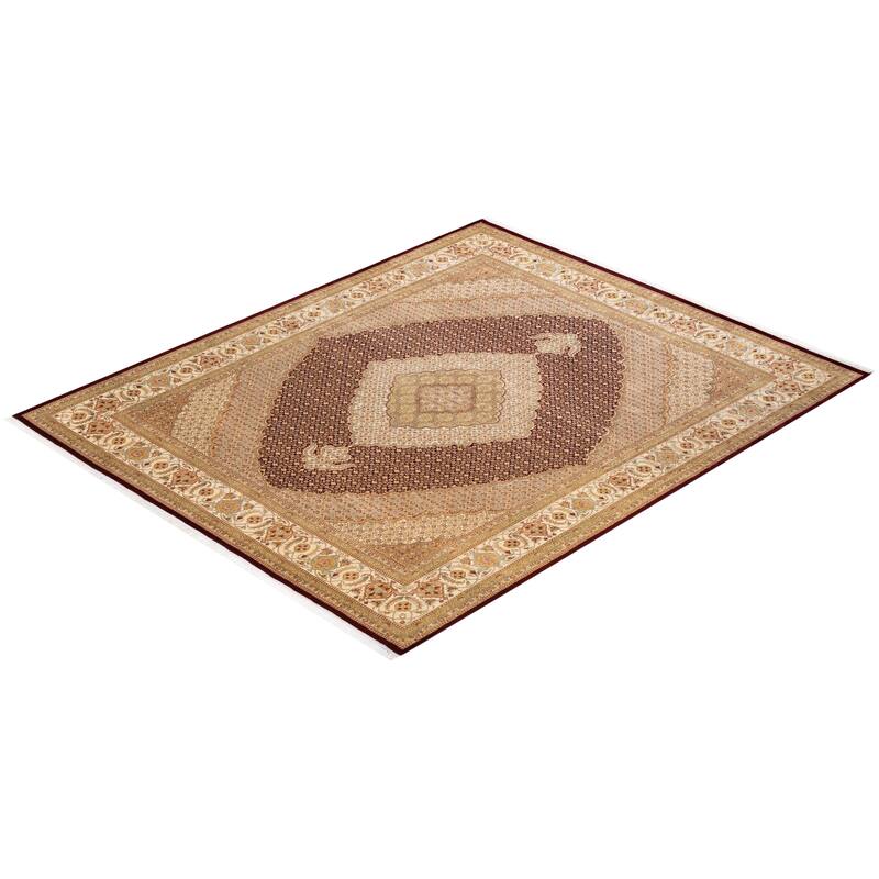 Overton Hand Knotted Wool Vintage Inspired Traditional Mogul Red Area Rug - 8 x 10
