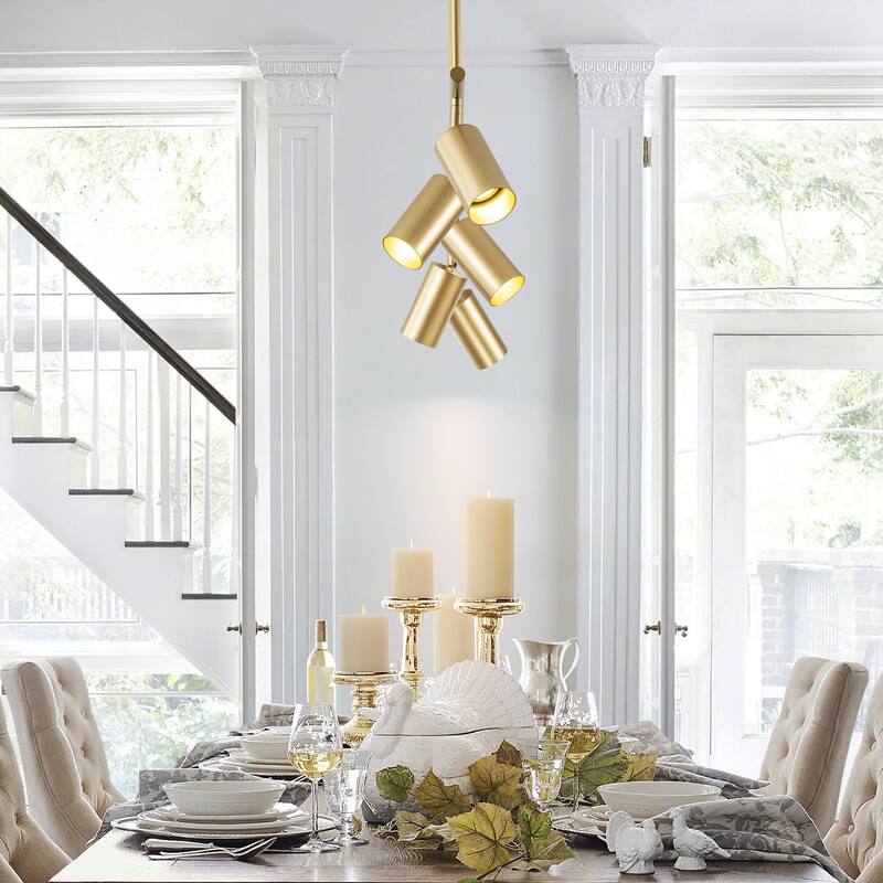 43.3" 5-Light Industrial Linear Track Lighting with Adjustable Track Heads