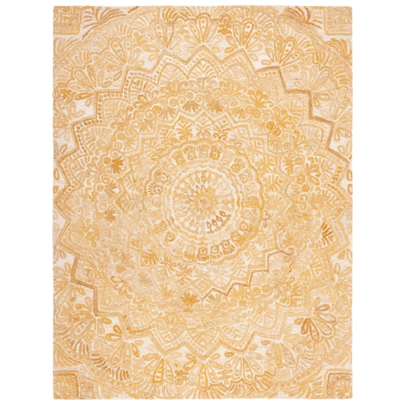 SAFAVIEH Handmade Marquee Genta Modern Medallion Wool Rug