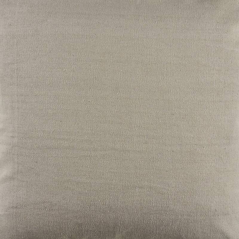 24" Brown Square Throw Pillow with Embroidered Edges