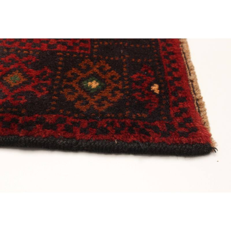 ECARPETGALLERY Hand-knotted Baluch Black Wool Rug - 3'5 x 5'11