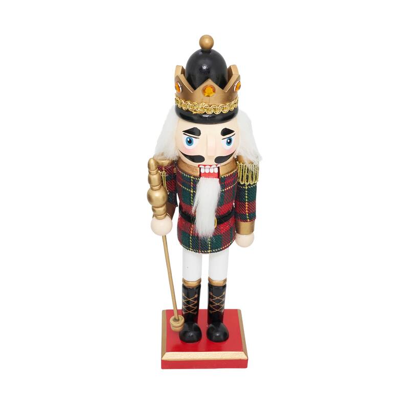 Traditional Nutcracker Figurine, Holiday Décor - Red Regal Soldier - 10"