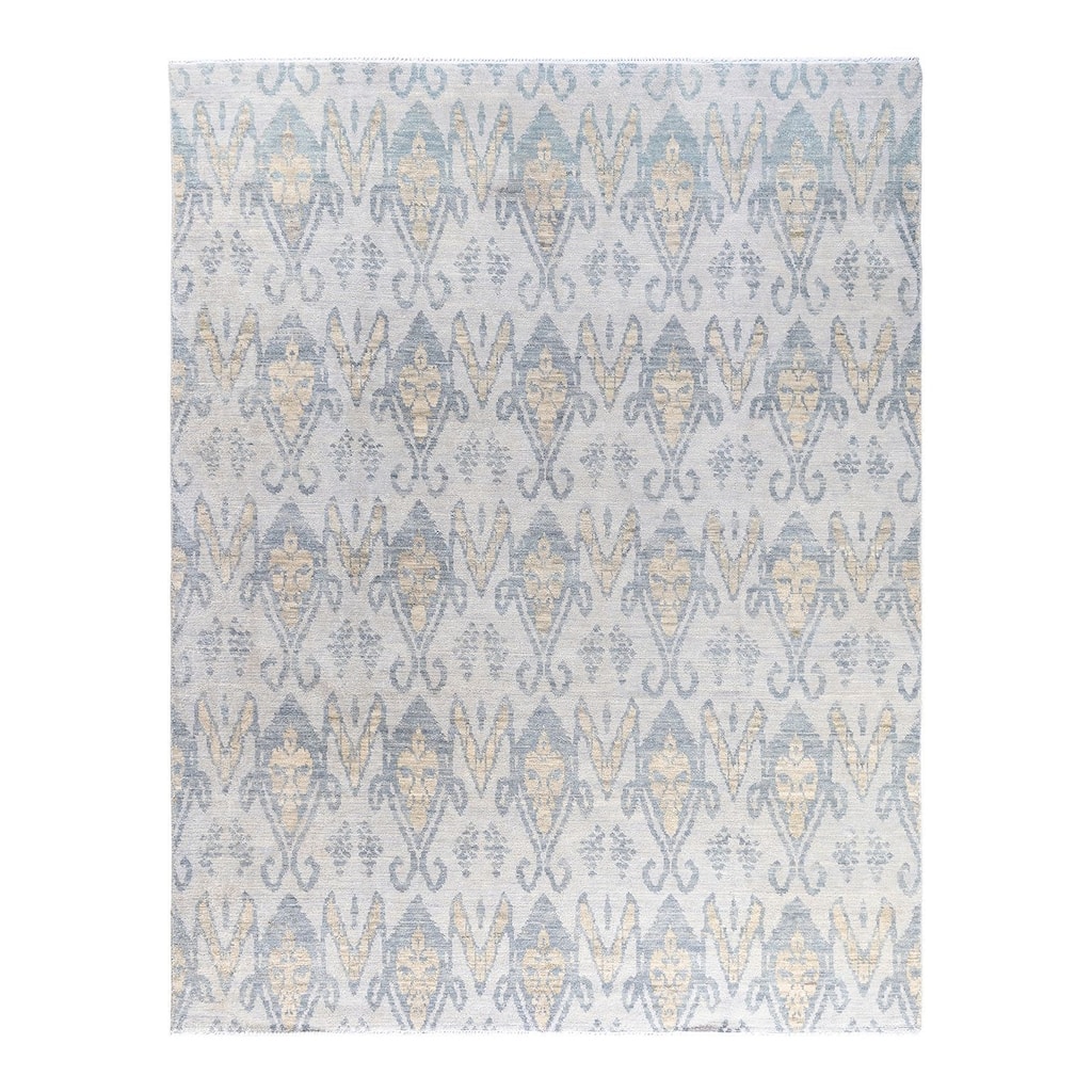 Modern One-of-a-Kind Handmade Area Rug - Beige, 8' 1" x 10' 3" - 8' 1" x 10' 3"