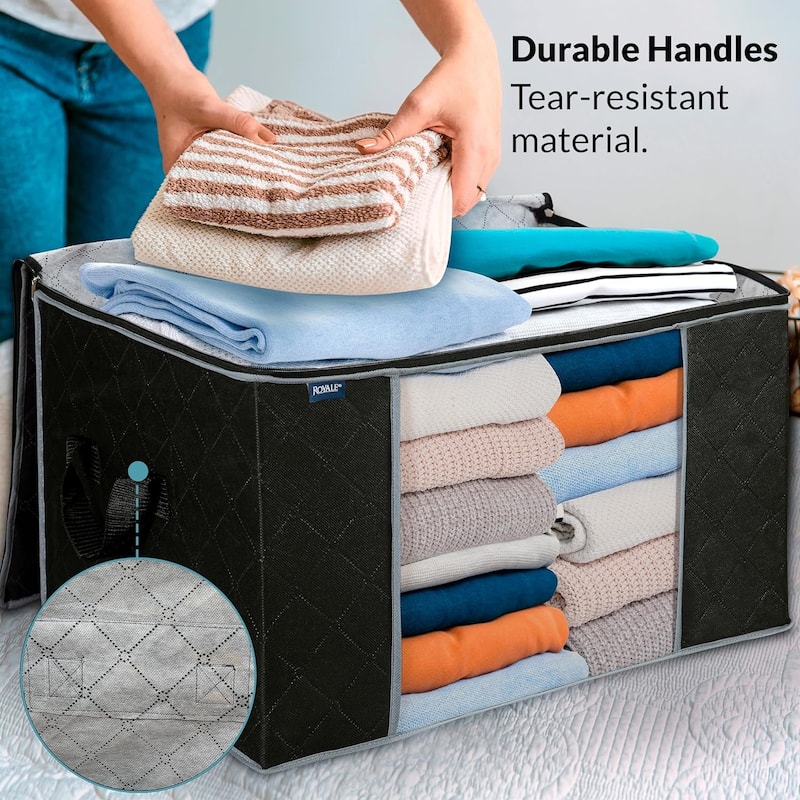 Royale Clothes Storage Organizer Bag with Handle - 90L Capacity