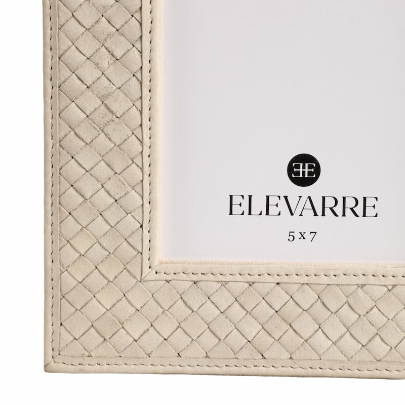 Decorative Photo Frame with Basketweave Texture for Home Decor