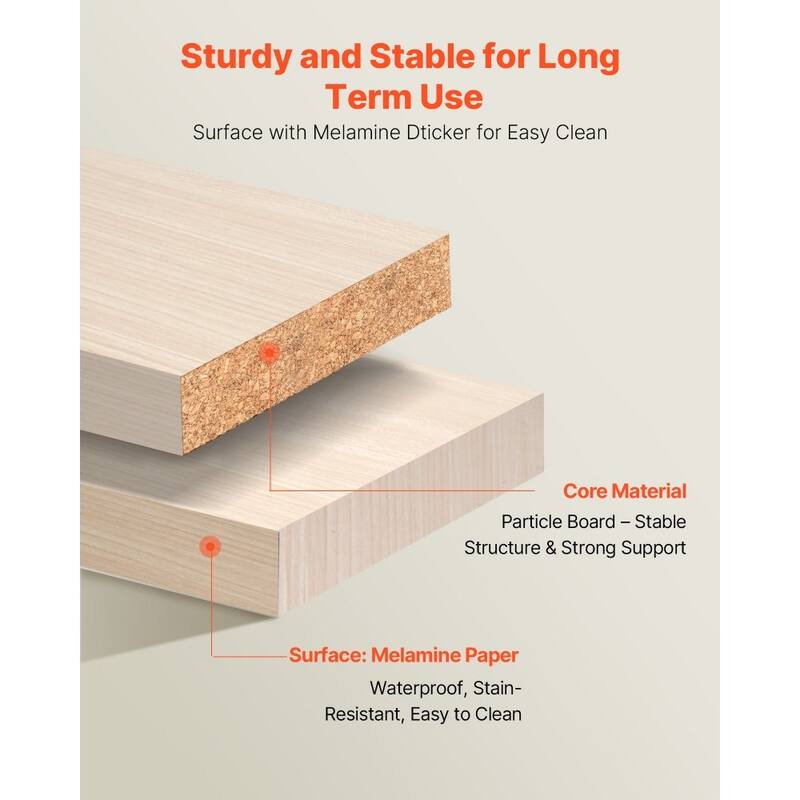 60” Grey Oak MDF Closet Storage Drawers with Hanging Rods and 17 Organized Compartments - 60” x 15.8” x 73”