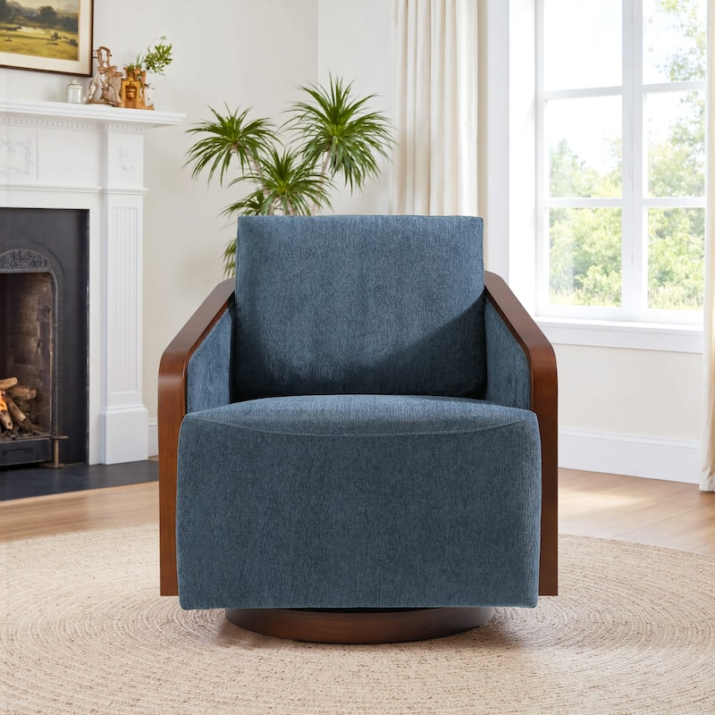 Modern Upholstered Swivel Accent Chair