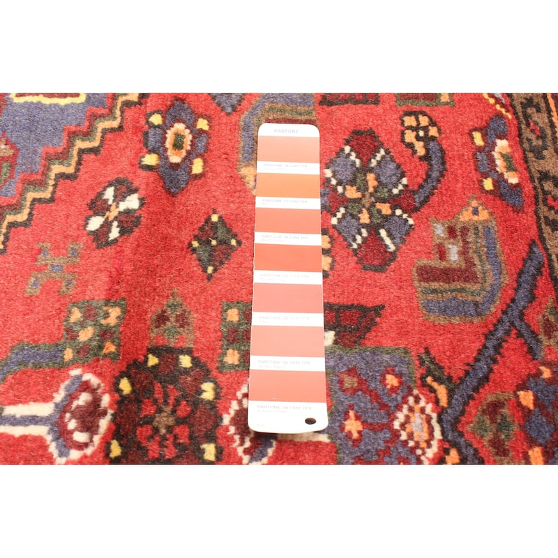 ECARPETGALLERY Hand-knotted Andelz Red Wool Rug - 4'1 x 6'5