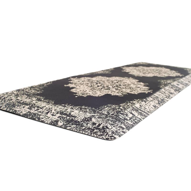 Distressed Medallion Cushioned Anti Fatigue Standing Kitchen Mat