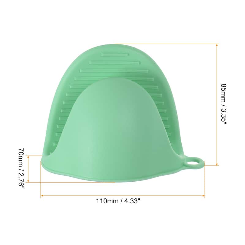 4pcs Mini Silicone Oven Mitts for Cooking Baking Gloves - Nordic Green,Nordic Gray