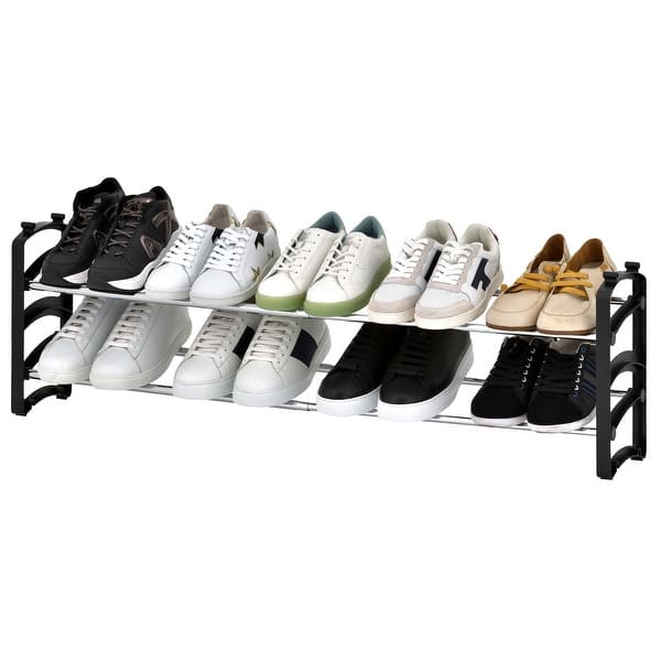 Shop Black Friday Deals On Seville Classics 20 Pair 4 Tier Expandable Stackable Shoe Rack Organizer Overstock 31731107