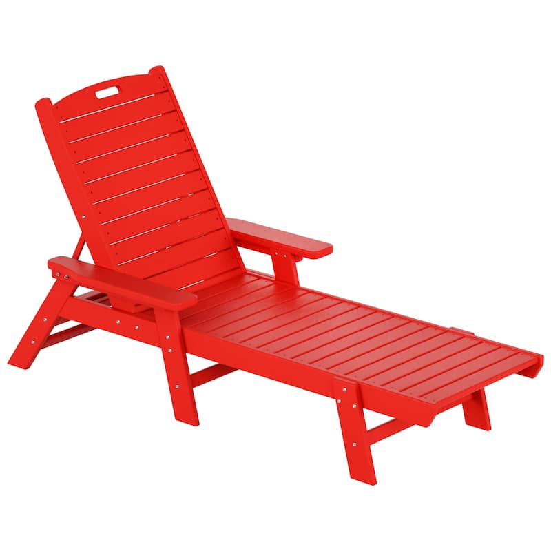 Laguna Hdpe All Weather Outdoor Patio Pool Reclining Chaise Lounge (Set Of 2)