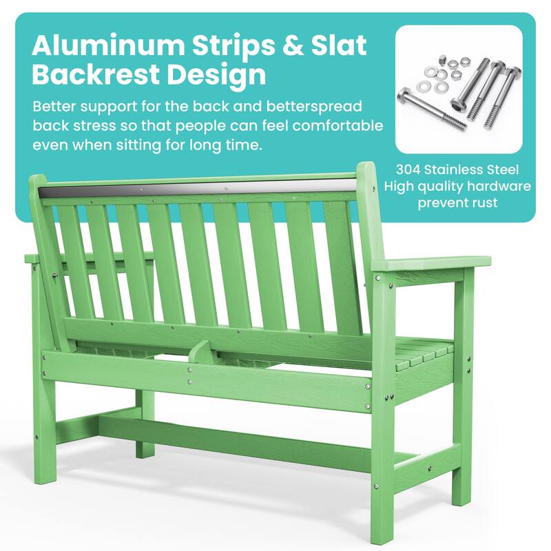 Outdoor 2-Person Garden Bench 42.92-in W x 35.83-in H