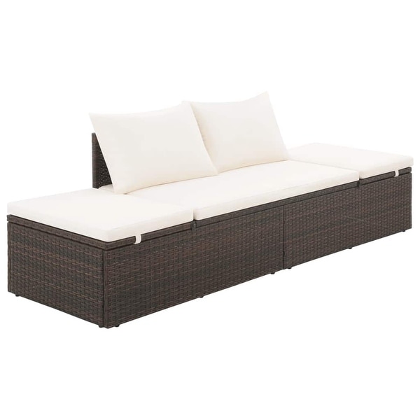vidaXL Garden Bed Brown 76.8"x23.6" Poly Rattan - 76.8" x 23.6" x 23.6"