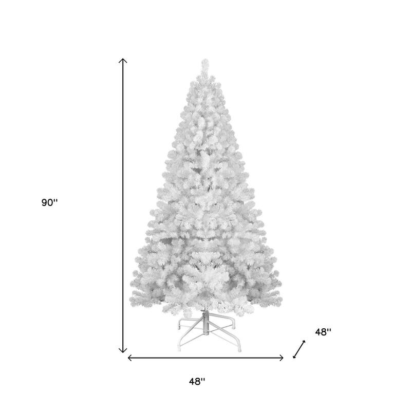 HomeRoots 9' White Full Spruce Christmas Tree