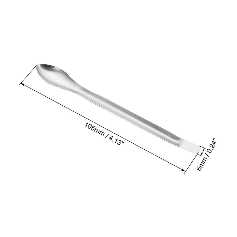 Micro Scoop Stainless Steel Reagent Sample Spoon Lab Spatulas 2Pcs