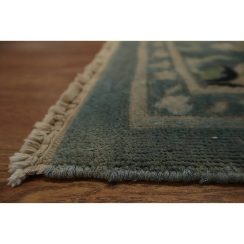 Hand Knotted Oriental 100% Wool Carpet Traditional All-Over Navy Blue & Blues Ziegler Area Rug - 12' 3'' X 10' 10''