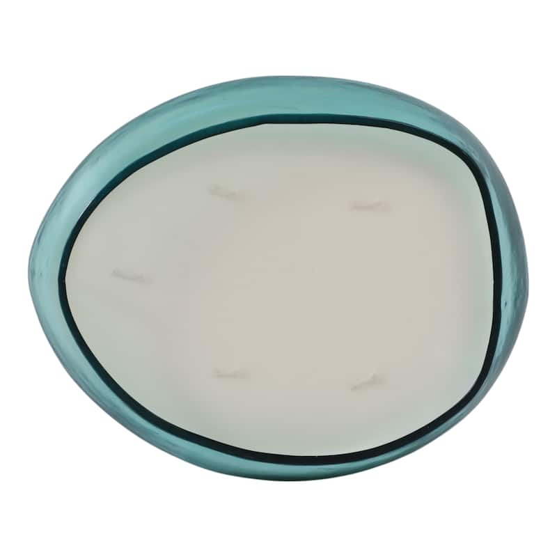 Glass and Wax Decorative Candle Bowl Modern Glam Sculptural Design - 10" x 8" x 3.5"