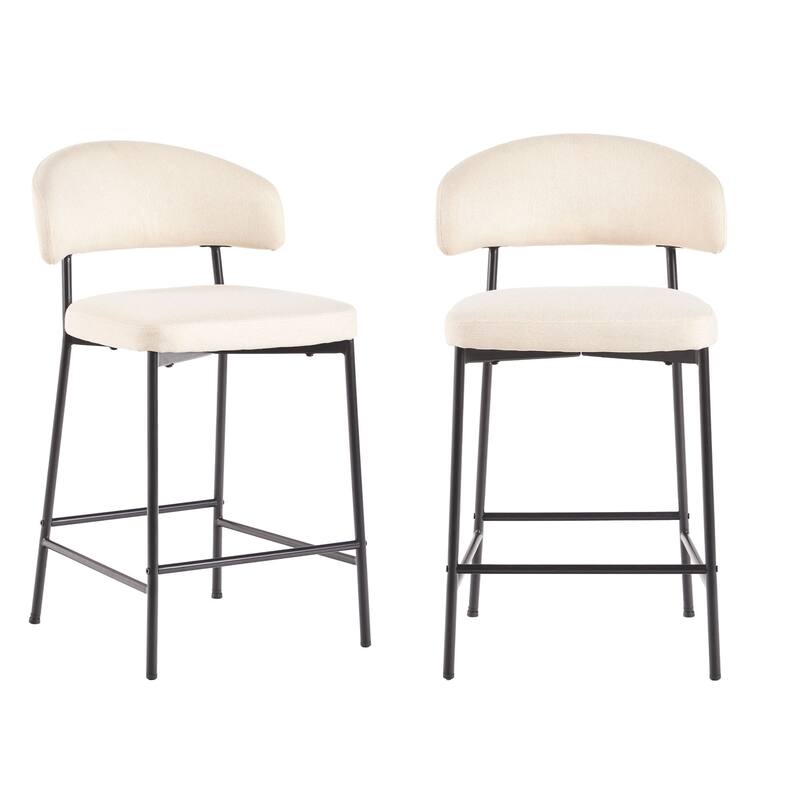 Middlebrook Designs Curved Back Counter Stool (Set of 2)