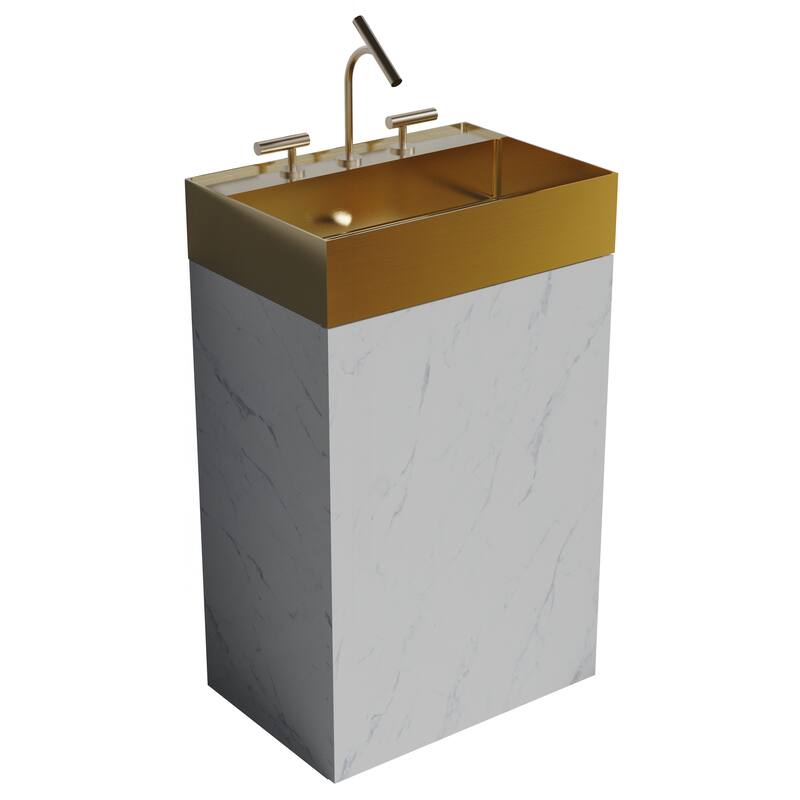 Sophisticated Bathroom Vanity with Integrated Sink and Ample Storage