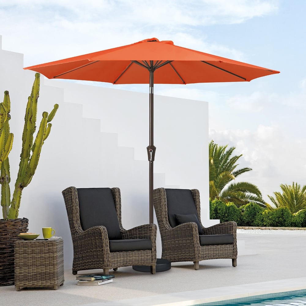 9-ft Patio Market Umbrella with UV-Risistance,Crank & Tilt