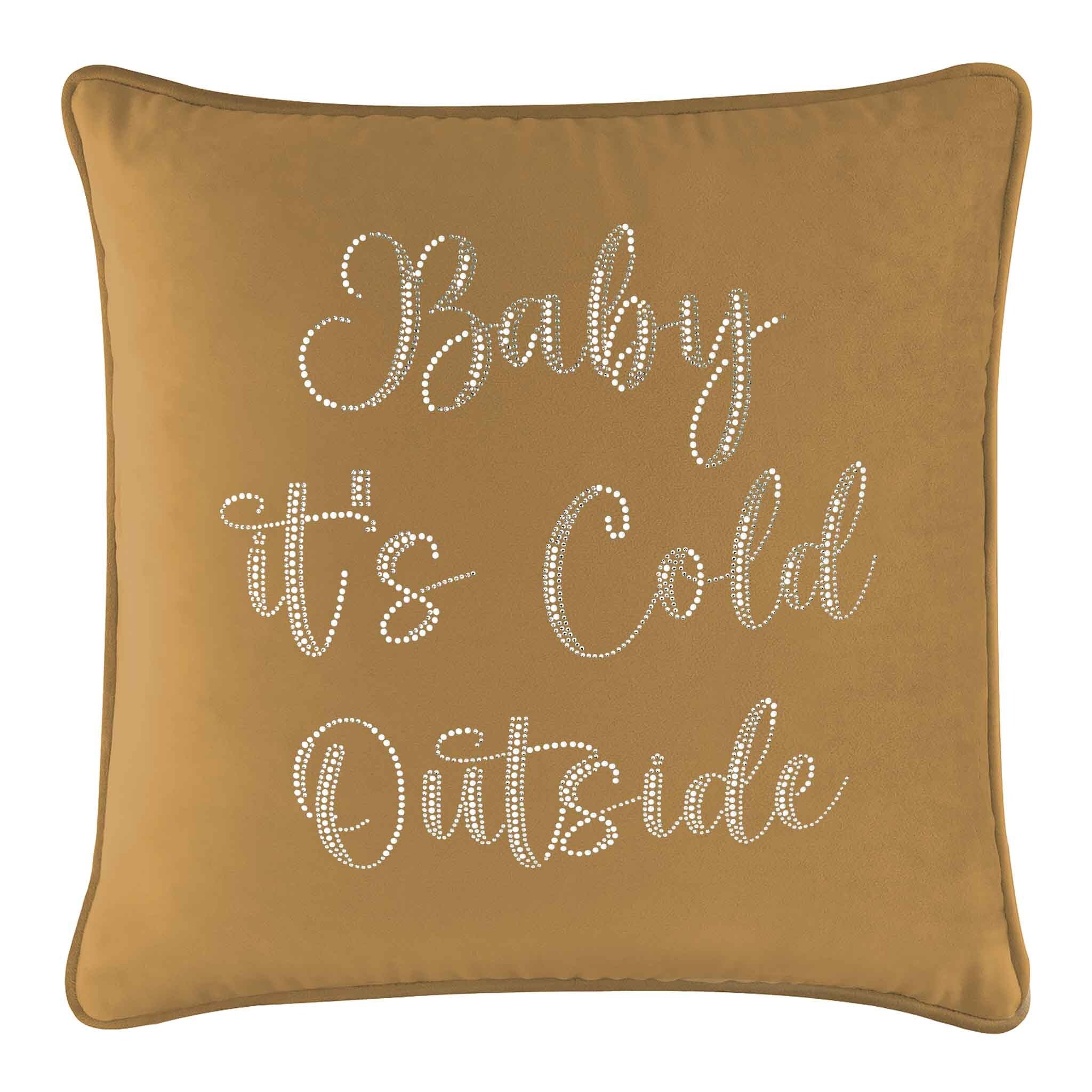 Baby it's cold outside throw pillow outlet