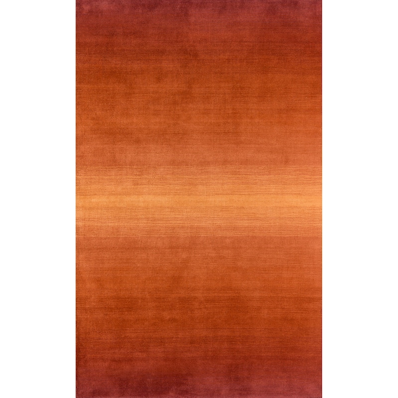 Momeni Metro Hand Tufted Wool Contemporary Solid Area Rug - 2'3" x 3'9" - Paprika - Runner/Rectangle