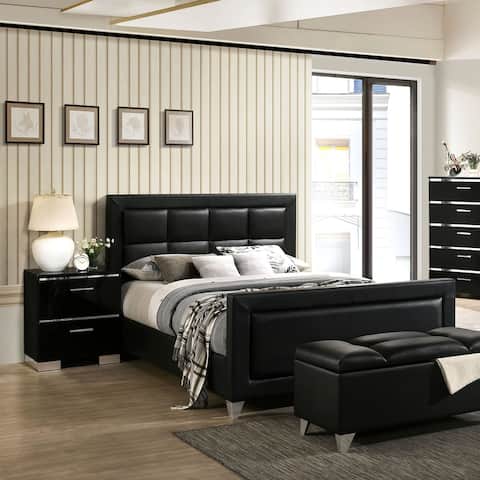 Furniture of America Zuir Contemporary Black 2-piece Bedroom Set