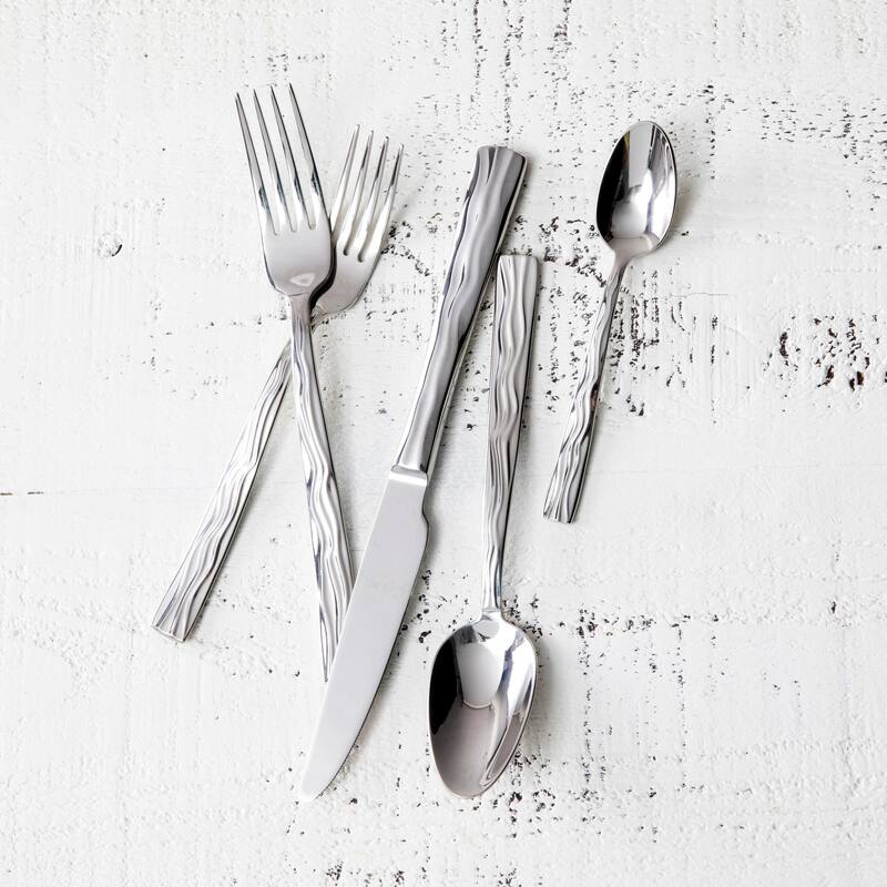 Fortessa Dorada 18/10 Stainless Steel, 20 Piece Flatware Set (Service for 4), Silver - 20 Piece Set