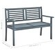 preview thumbnail 7 of 5, vidaXL 2-Seater Patio Bench 47.2" Gray Solid Eucalyptus Wood