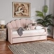 preview thumbnail 1 of 12, Timila Modern Velvet Upholstered Daybed with Trundle-Light Pink