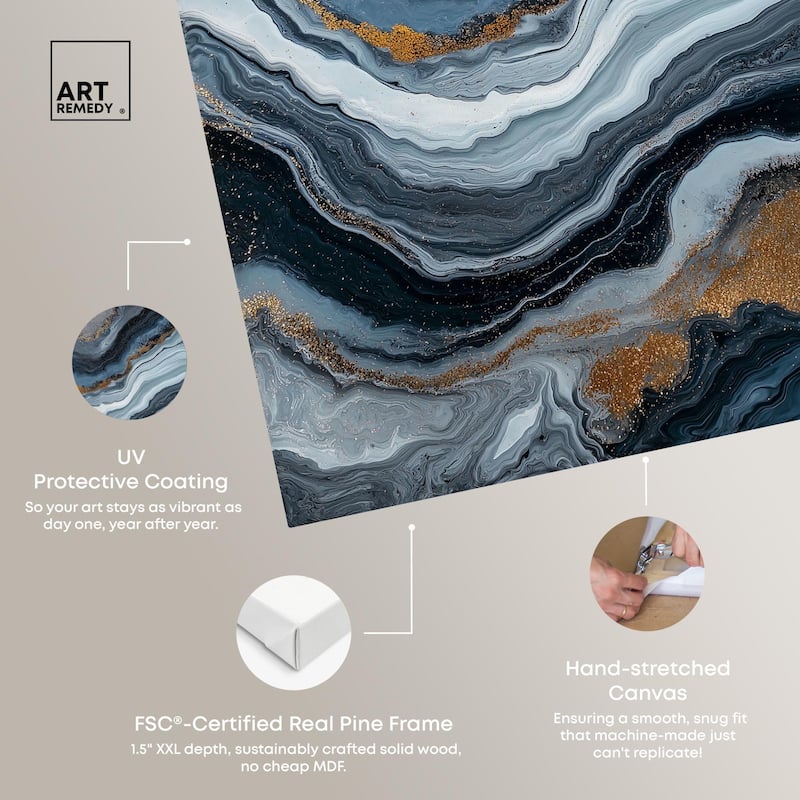 Acrylic Flow II Canvas by Art Remedy, Gallery Wrapped