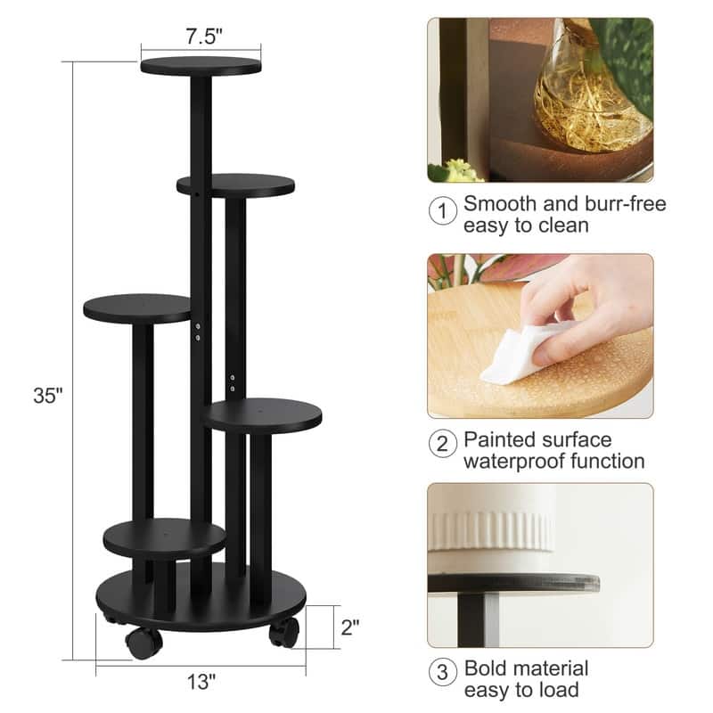 Plant Stand For Outdoor Indoor Tall - 13 x 13 x 35 inches