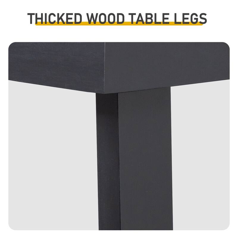 Narrow Solid Pine Wood Entryway Console Table for Small Space Living Room Furniture Decor