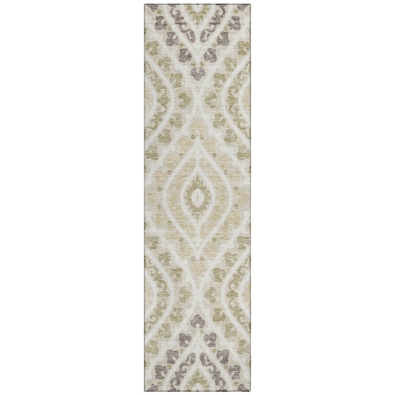 Machine Washable Indoor/ Outdoor Chantille Ttransitional Medallion Rug