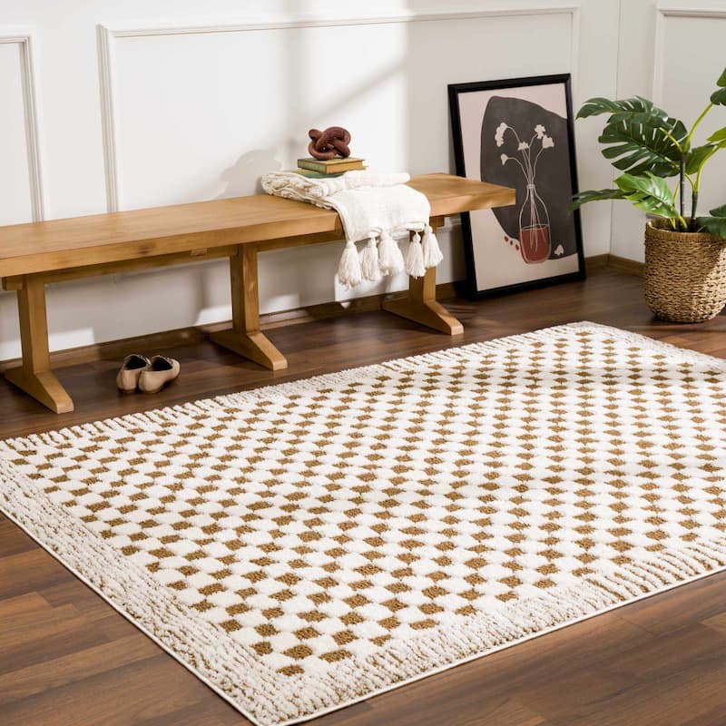 Hauteloom Leryn Hallway, Kitchen Runner Rug - High Pile - Off White - 2'8" x 7'3"