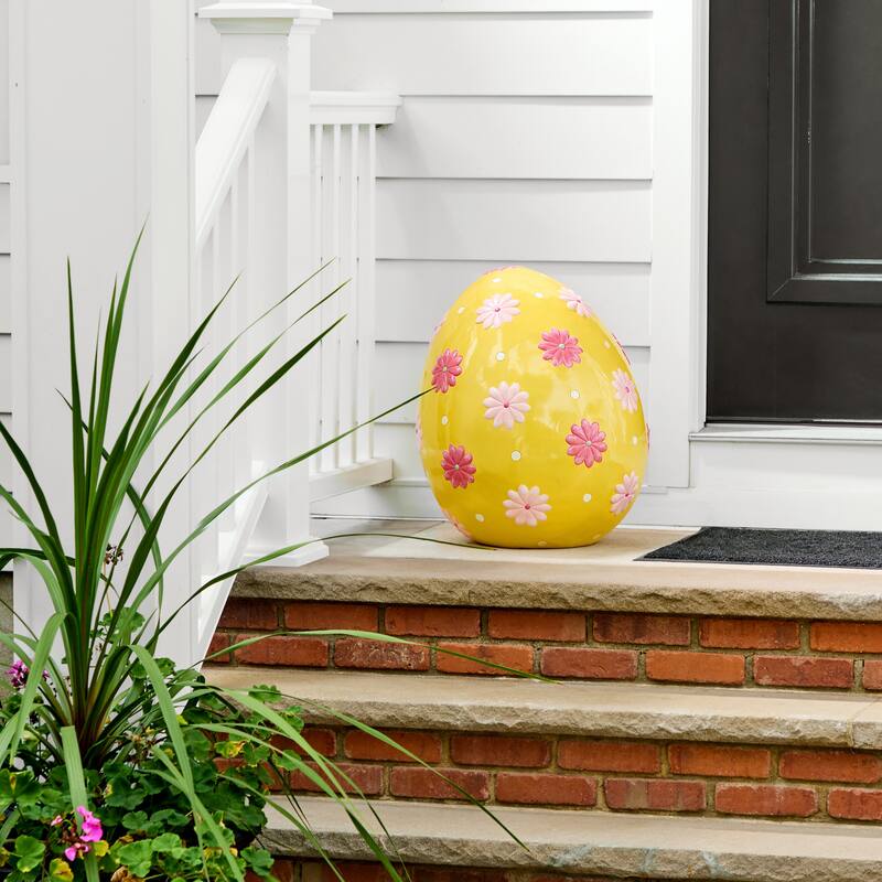 22.75" Resin Outdoor Easter Egg - Pink
