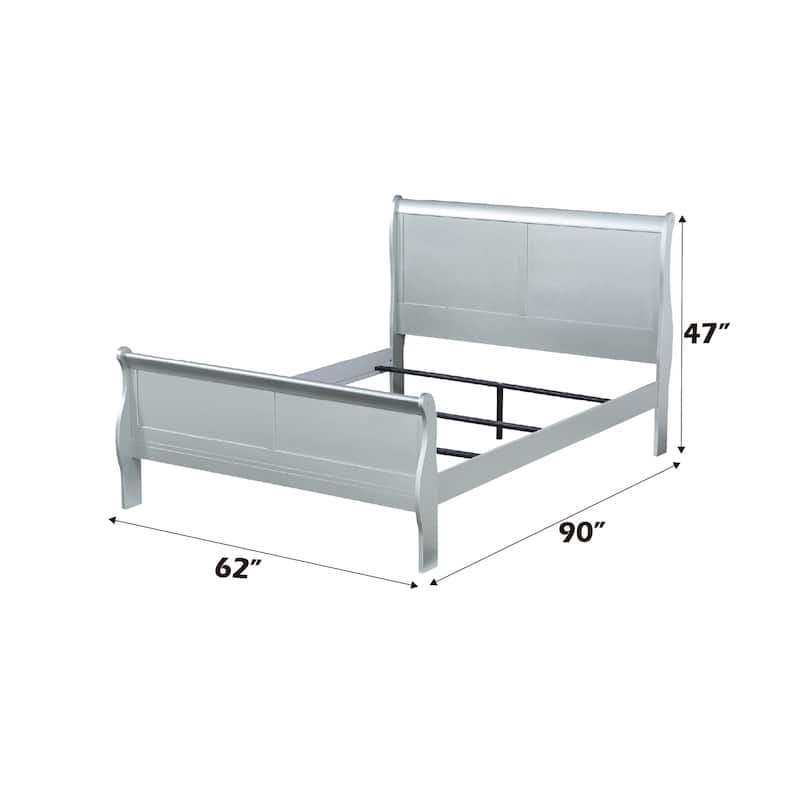 Bed Frame(Only Bed) - Silver grey - Queen