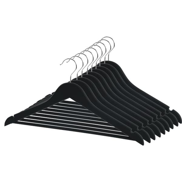 Elama Gray Plastic Hangers 100-Pack
