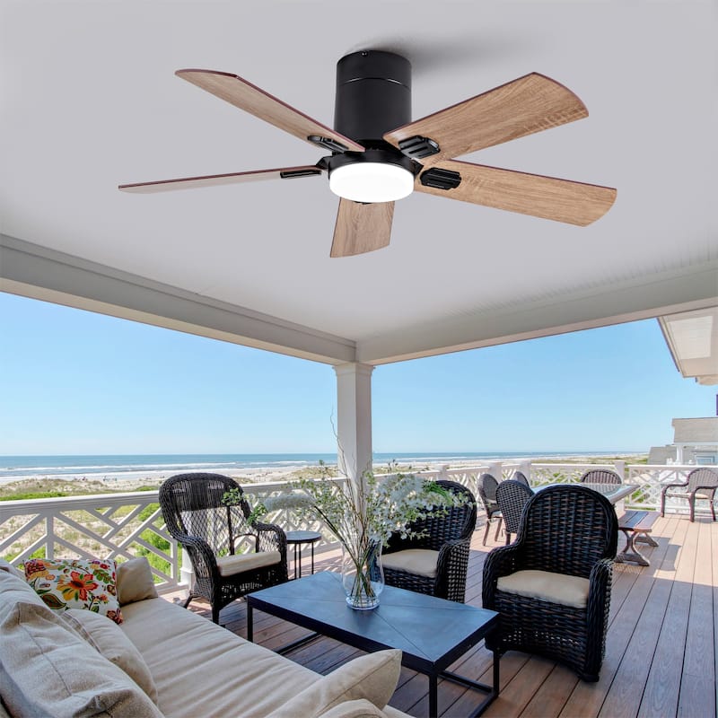 42-inch Ceiling Fans with Light and Remote, Dimmable LED, Quiet Reversible DC Motor,for Bedroom Indoor Outdoor Use