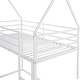 preview thumbnail 9 of 7, Modern White Twin over Twin Timeless Design House Bunk Bed With Built-in Convertible Ladder