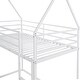 preview thumbnail 26 of 26, Twin House Bunk Bed with Slide, Ladder, and Guardrails, Metal Frame, Black