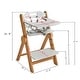 preview thumbnail 6 of 10, Wooden High Chair with Tray for Babies & Toddlers , Beech