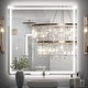 preview thumbnail 37 of 52, LED Bathroom Vanity Mirror Wall Mounted with Double Light Strip, 3-Color Dimmable, Anti-Fog, HD Tempered Glass, UL-Listed, ETL 36x36