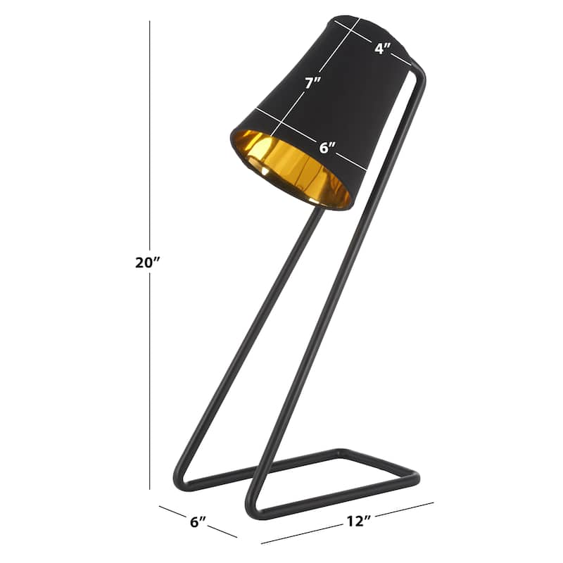 SAFAVIEH Lighting Guarnere 19-inch Task Table Lamp - 12"W x 6"D x 20"H